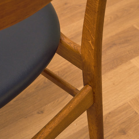 Danska matstolar i teak och ek