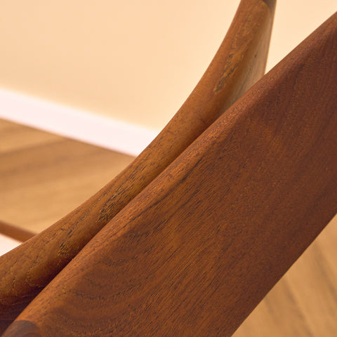 Danish set of 6 dining chairs "Boomerang" in solid teak by Alfred Christensen for Slagelse Møbelværk