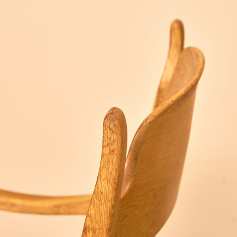 Swedish set of 6 dining chairs in oak, model 'Calmare' by Carl Malmsten,