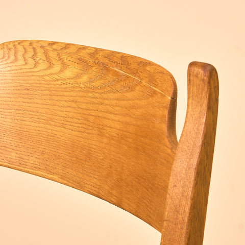 Swedish set of 6 dining chairs in oak, model 'Calmare' by Carl Malmsten,