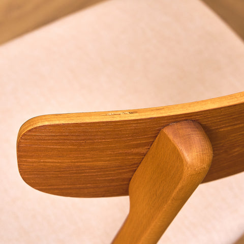 Danska matstolar i teak och bok från Findahl Møbelfabrik, modell 'Møsbol'