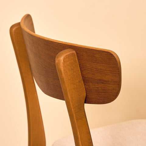 Danska matstolar i teak och bok från Findahl Møbelfabrik, modell 'Møsbol'