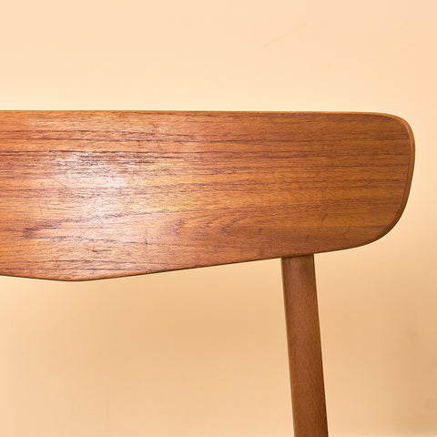 Danska matstolar i teak och bok från Findahl Møbelfabrik, modell 'Møsbol'