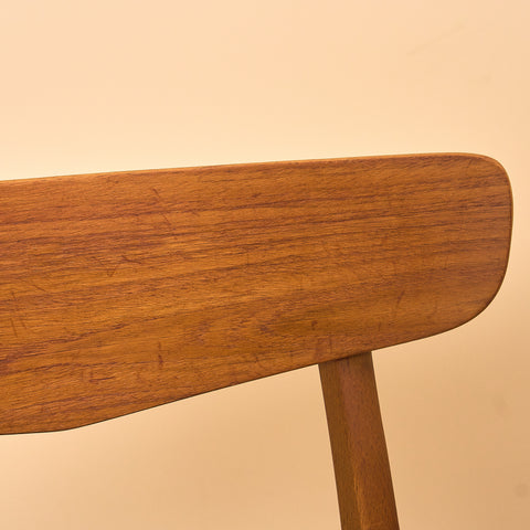 Danska matstolar i teak och bok från Findahl Møbelfabrik, modell 'Møsbol'