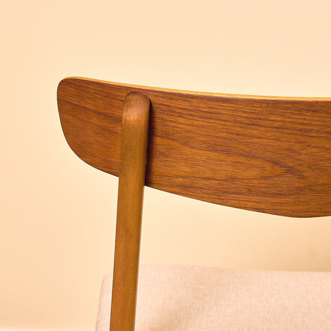 Danska matstolar i teak och bok från Findahl Møbelfabrik, modell 'Møsbol'