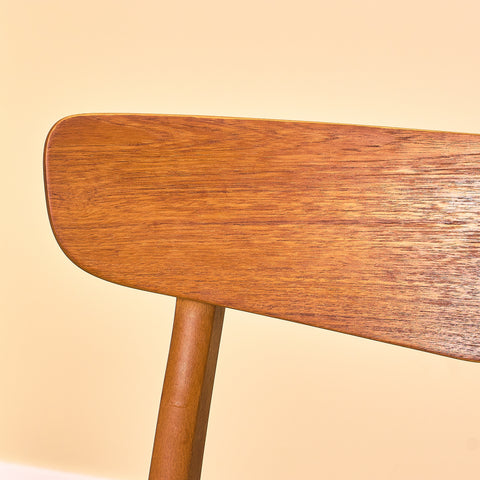 Danska matstolar i teak och bok från Findahl Møbelfabrik, modell 'Møsbol'