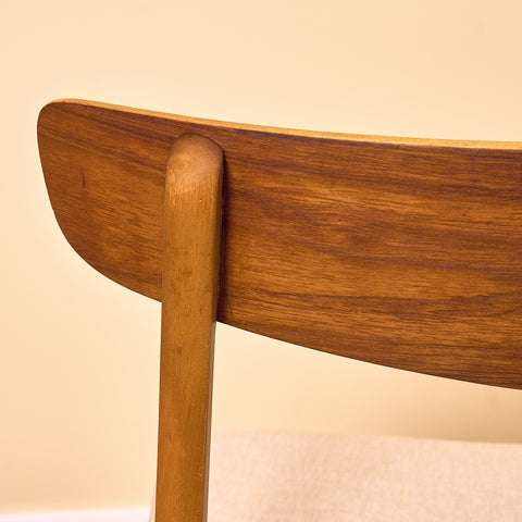 Danska matstolar i teak och bok från Findahl Møbelfabrik, modell 'Møsbol'