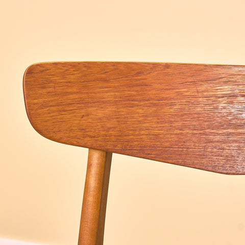 Danska matstolar i teak och bok från Findahl Møbelfabrik, modell 'Møsbol'