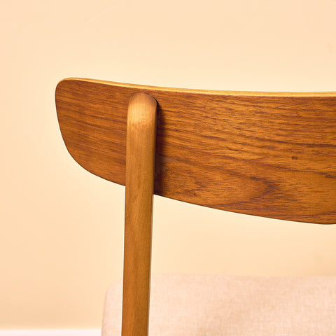 Danska matstolar i teak och bok från Findahl Møbelfabrik, modell 'Møsbol'