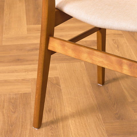 Danska matstolar i teak och bok från Findahl Møbelfabrik, modell 'Møsbol'