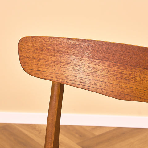 Danska matstolar i teak och bok från Findahl Møbelfabrik, modell 'Møsbol'