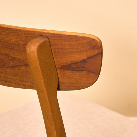Danska matstolar i teak och bok från Findahl Møbelfabrik, modell 'Møsbol'