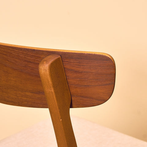 Danska matstolar i teak och bok från Findahl Møbelfabrik, modell 'Møsbol'