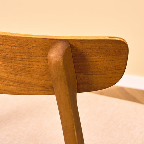 Danska matstolar i teak och bok från Findahl Møbelfabrik, modell 'Møsbol'