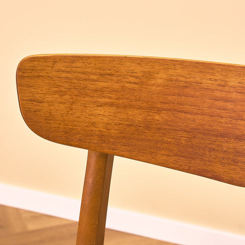 Danska matstolar i teak och bok från Findahl Møbelfabrik, modell 'Møsbol'
