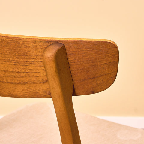 Danska matstolar i teak och bok från Findahl Møbelfabrik, modell 'Møsbol'
