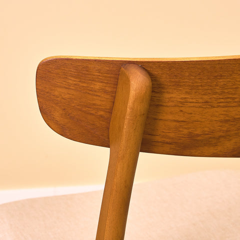 Danska matstolar i teak och bok från Findahl Møbelfabrik, modell 'Møsbol'