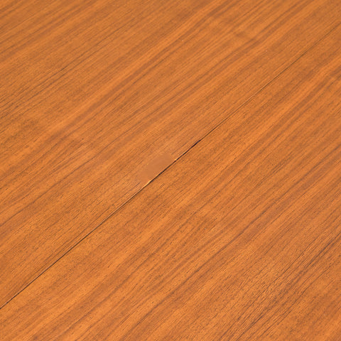 Swedish round dining table in teak and beech