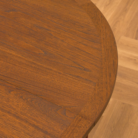 Swedish round dining table in teak
