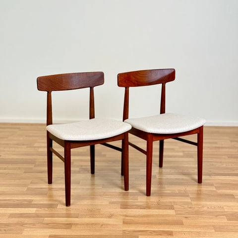 Solid teak chairs, Henning Kjaernulf & Bruno Hansen