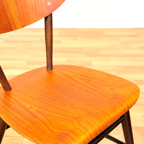 Swedish set of 4 dining chairs in teak by Bröderna Wigells Stolfabrik