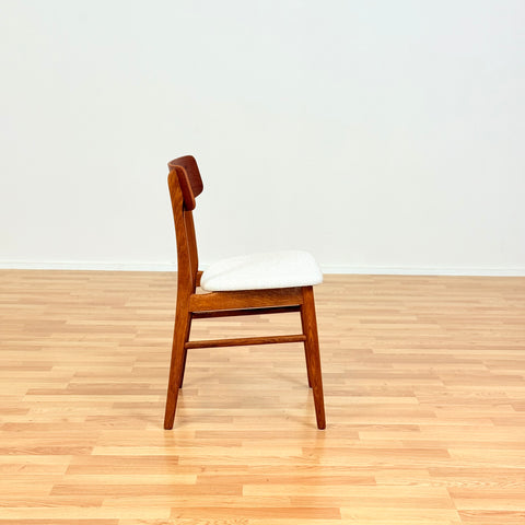 Danish set of 6 dining chairs in teak&oak