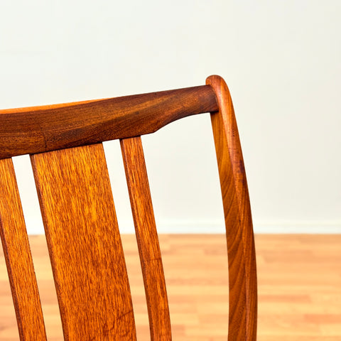 Danish set of 4 dining chairs in walnut & teak