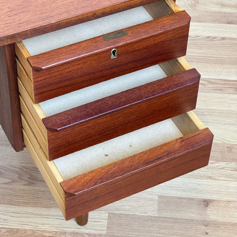 Writing desk in teak, Denmark, 1950s-60s.