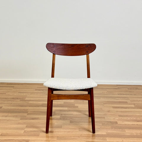 Single chair in teak & solid oak