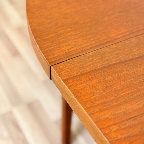 Swedish small round dining table in teak