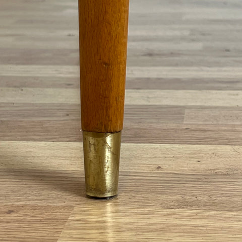 Sofa table in teak & beech