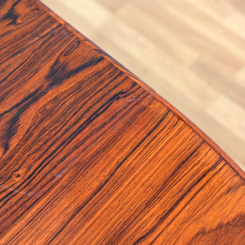 Danish round dining table in Santos rosewood