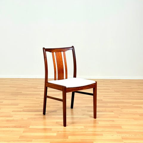 Danish set of 4 dining chairs in walnut & teak