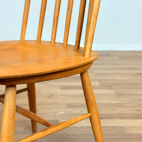 Set of 2 dining chairs model in oak & beech, 1950s-60s, Sweden