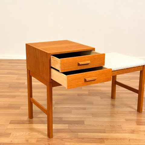 Hall bench in beech, 1950s-60s, Sweden