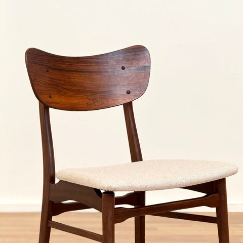 Set of 4 in rosewood and teak, 1950s-60s, Denmark - Beyo Vintage