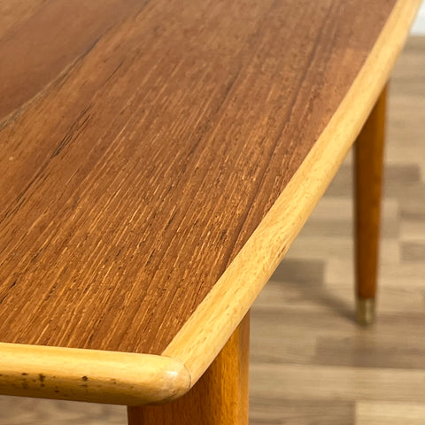 Sofa table in teak & beech