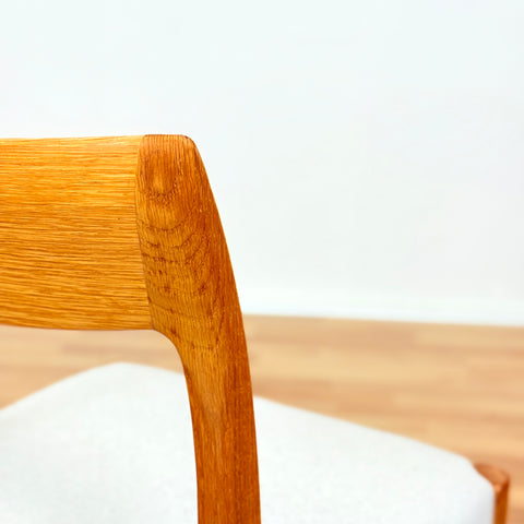 Swedish dining chairs in oak by Yngve Ekström for Troeds, model "Kontiki"