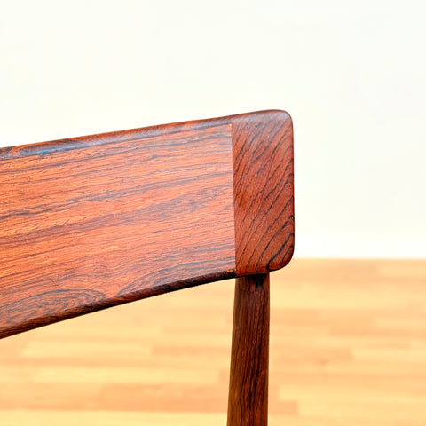 Danish dining chairs in Santos rosewood by Henry Rosengren Hansen for Brande Møbelindustri, model '39'