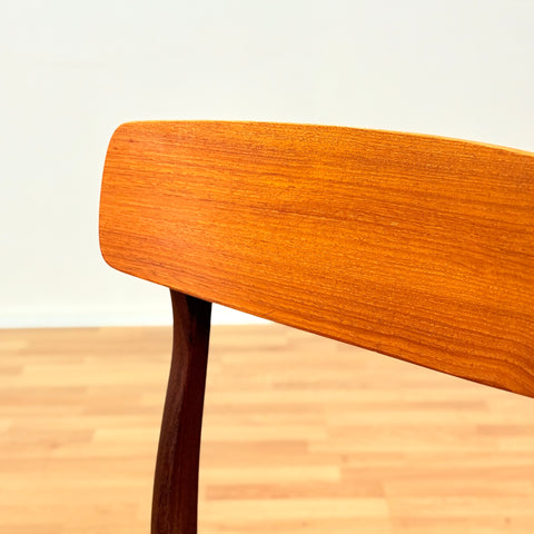 Reserved Danish dining chairs in teak & walnut