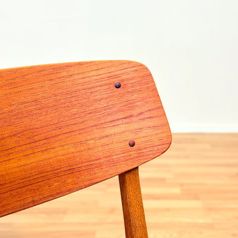 Danish dining chairs in teak & oak by Farstrup