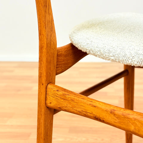 Danish dining chairs in oak & teak