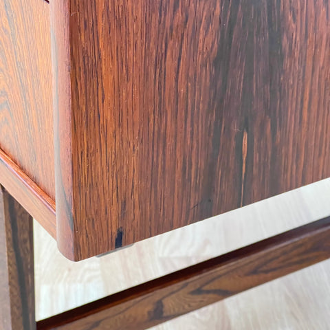 Danish rosewood desk with 7 drawers & a folding door at the back