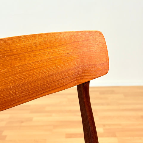 Reserved Danish dining chairs in teak & walnut