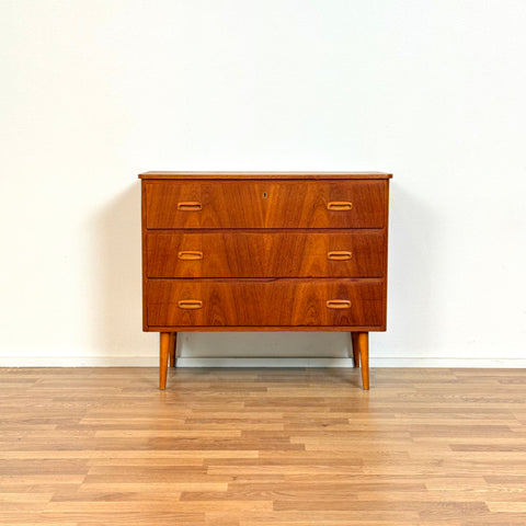 Chest of 3 drawers in teak, 1950s-60s, Sweden - Beyo Vintage