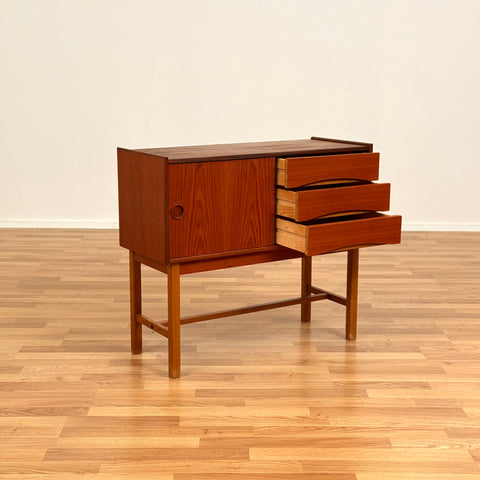 Side table in teak & beech, 1950s-60s, Sweden