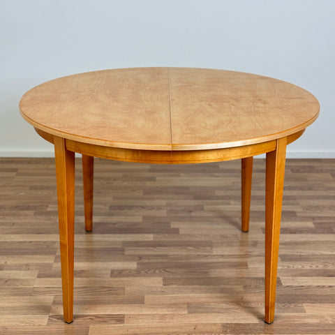 Round dining table in beech, 1980s