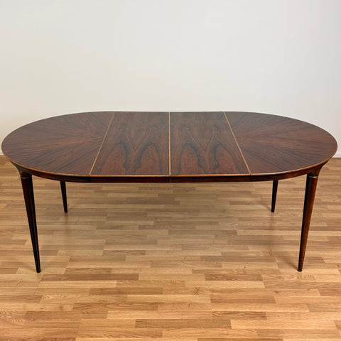 Round dining table in Santos Rosewood, Svante Skogh, Sweden