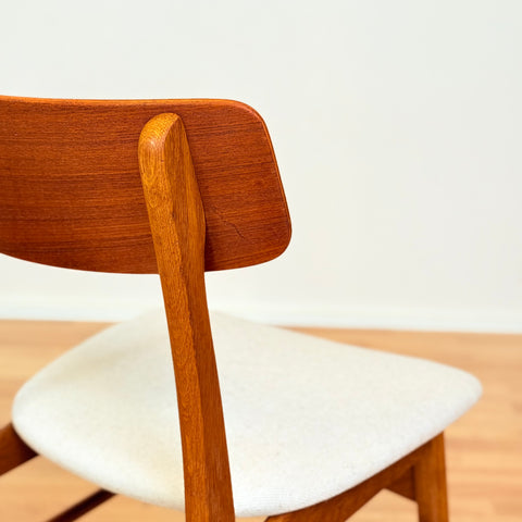 Danish set of 6 dining chairs in teak&oak