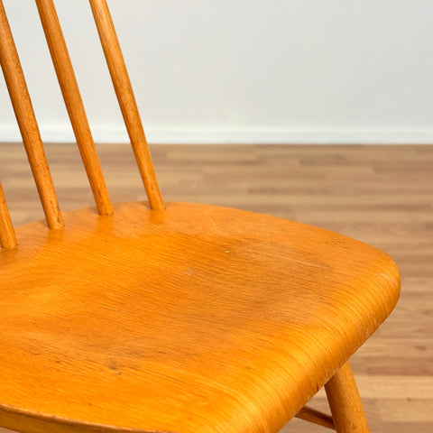 Set of 2 dining chairs model in oak & beech, 1950s-60s, Sweden